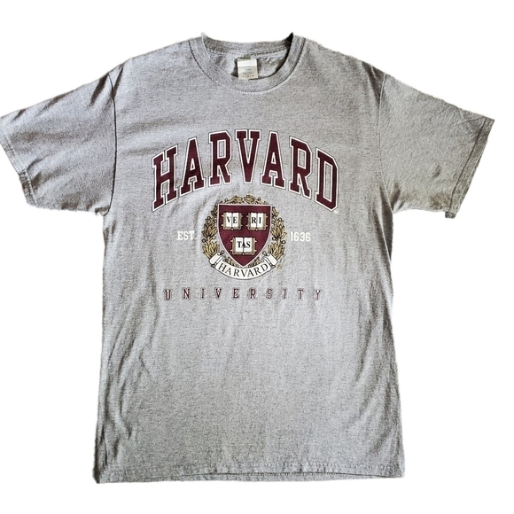 Harvard University Grey Unisex T-Shirt Size Medium - Picture 1 of 3